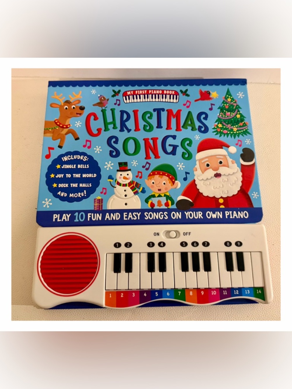 Kidsbooks Christmas Songs Piano Book Musical Toy Tested Works Holiday Music Fun
